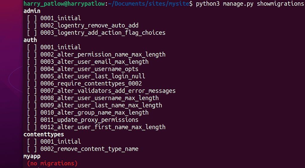 Starting a Project in Django