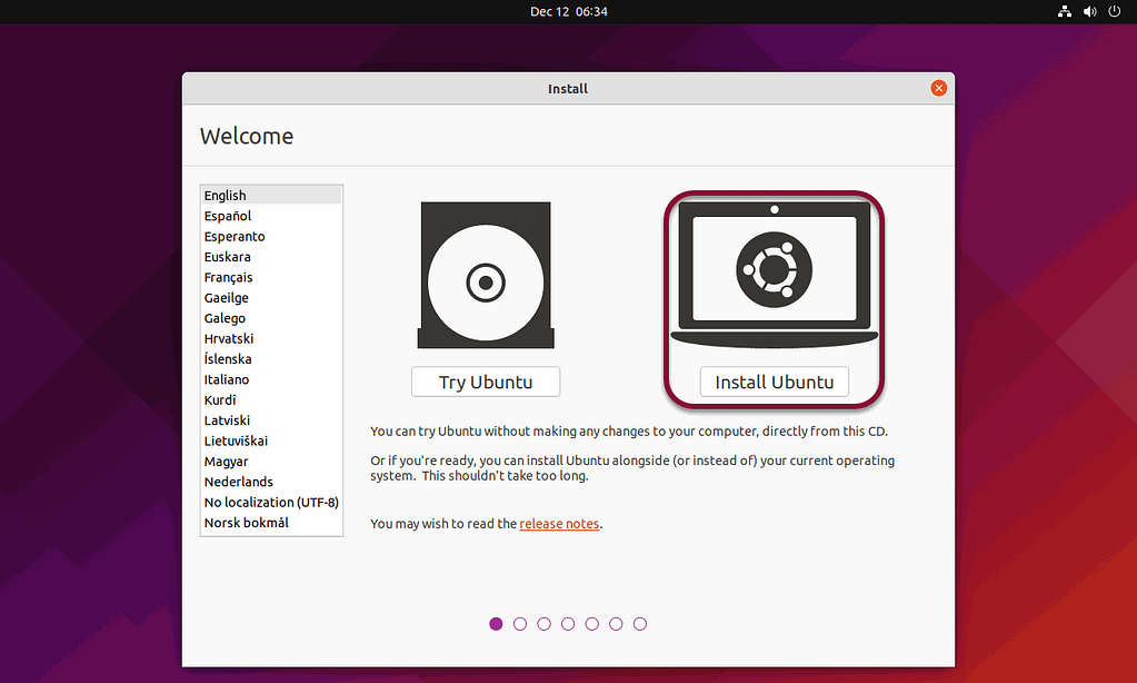 Install Ubuntu 22.04