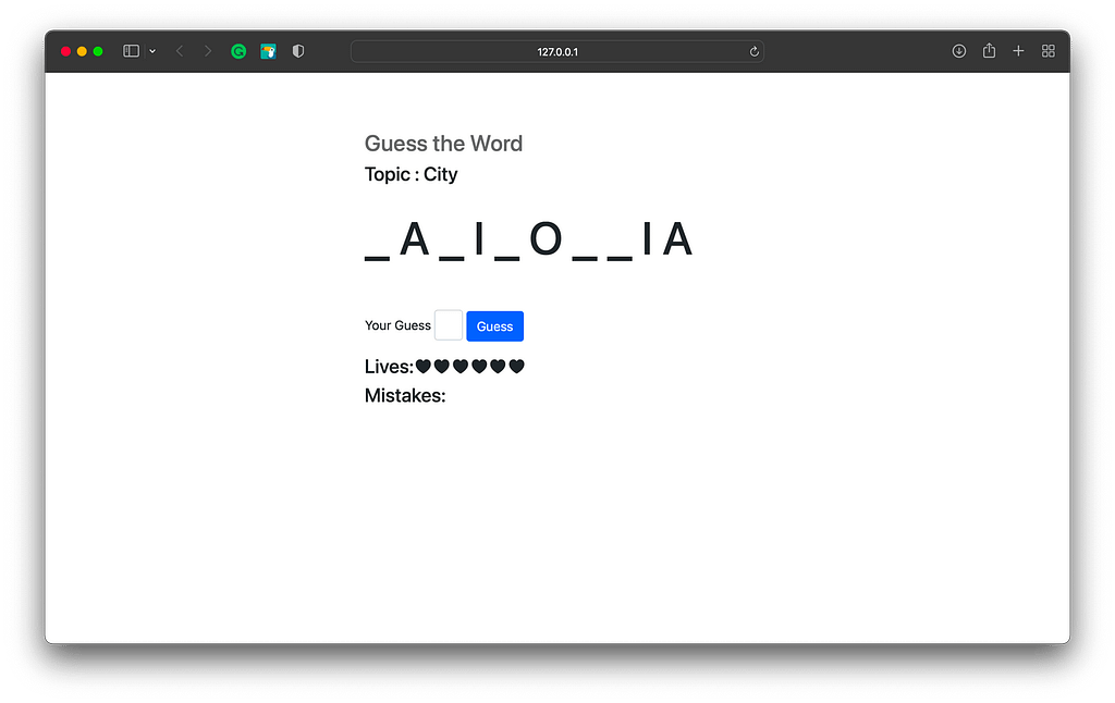 Hangman in Javascript
