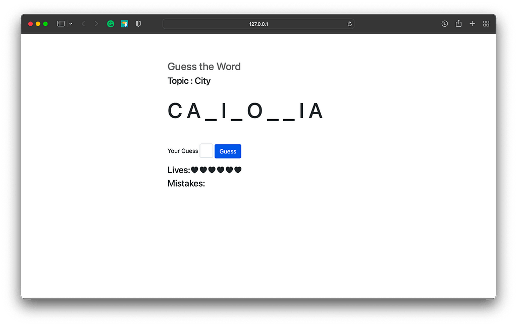 Hangman in Javascript