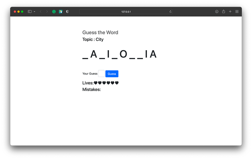 Hangman in Javascript