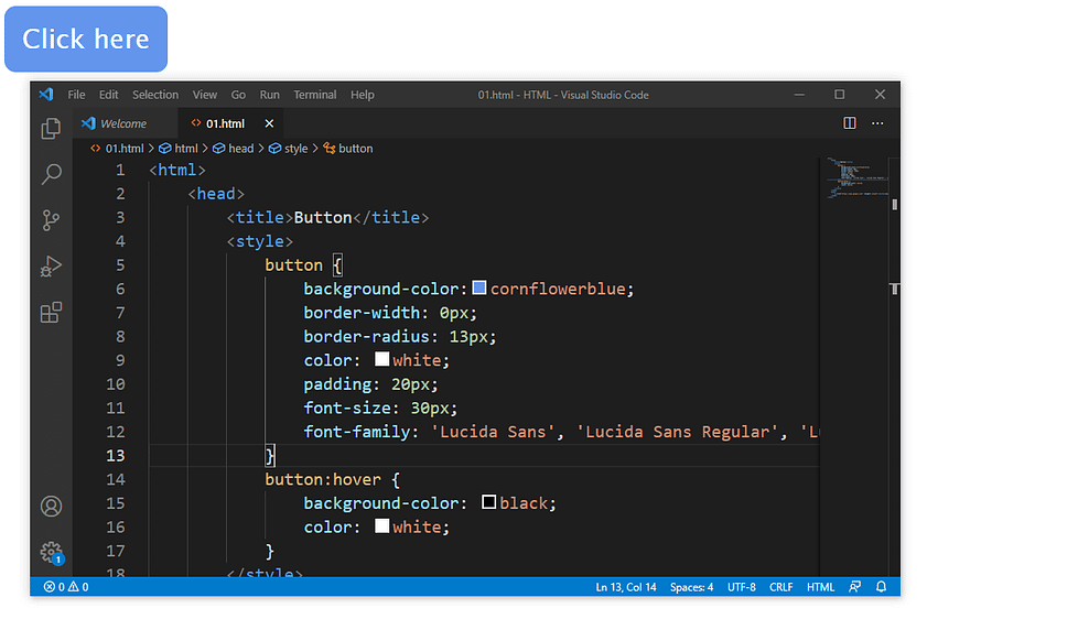How to make a Button in HTML