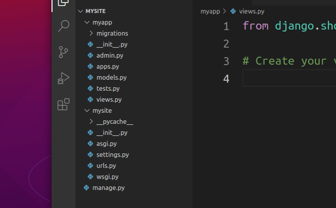 Starting a Project in Django