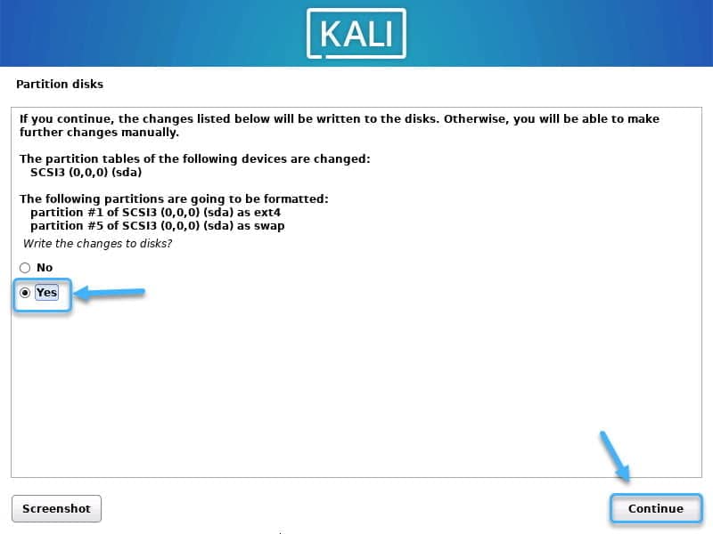 install kali linux